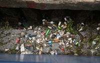 The Ocean, the Biggest Dumpster: These are trashes in the water of Durban Harbon next to the R/V Roger Revelle.